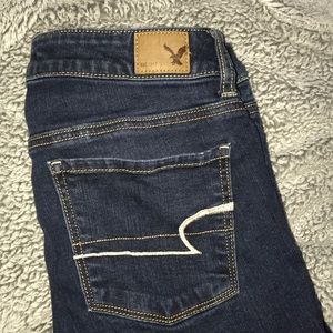 American Eagle Dark Wash Skinny Jeans (Long)